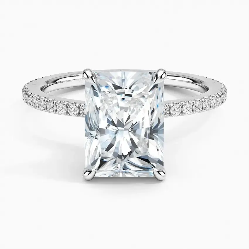 Timeless Radiant Cut Moissanite Engagement Ring