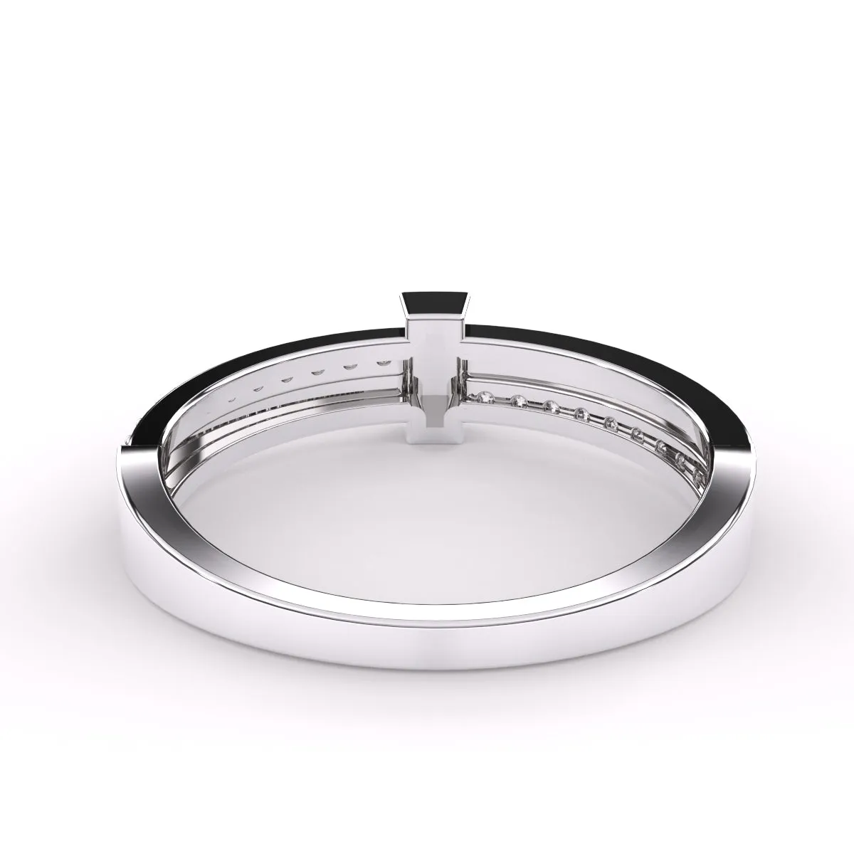 Timeless Round Lab Grown Bar Style Wedding Band