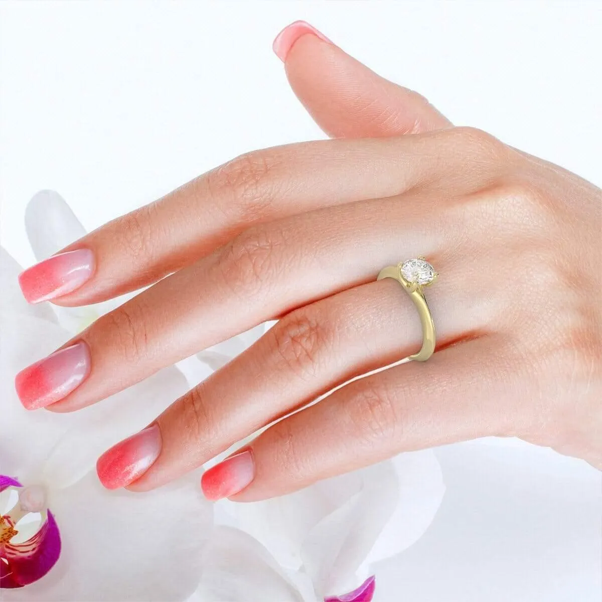 Timeless Round, Solitaire Diamond Ring