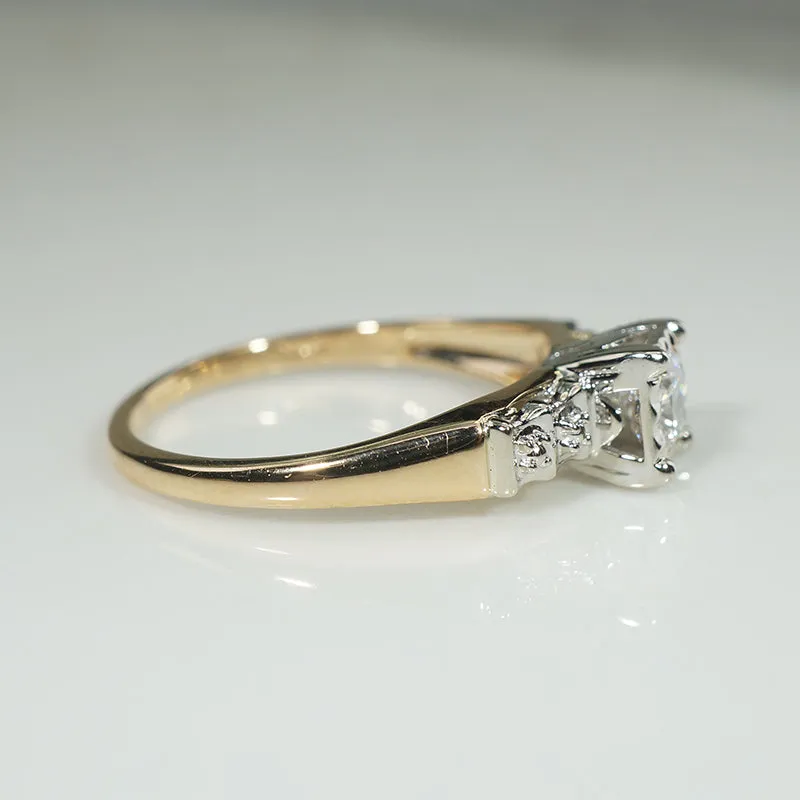 Timeless Two-Tone Gold & Old Mine Cut Diamond Ring