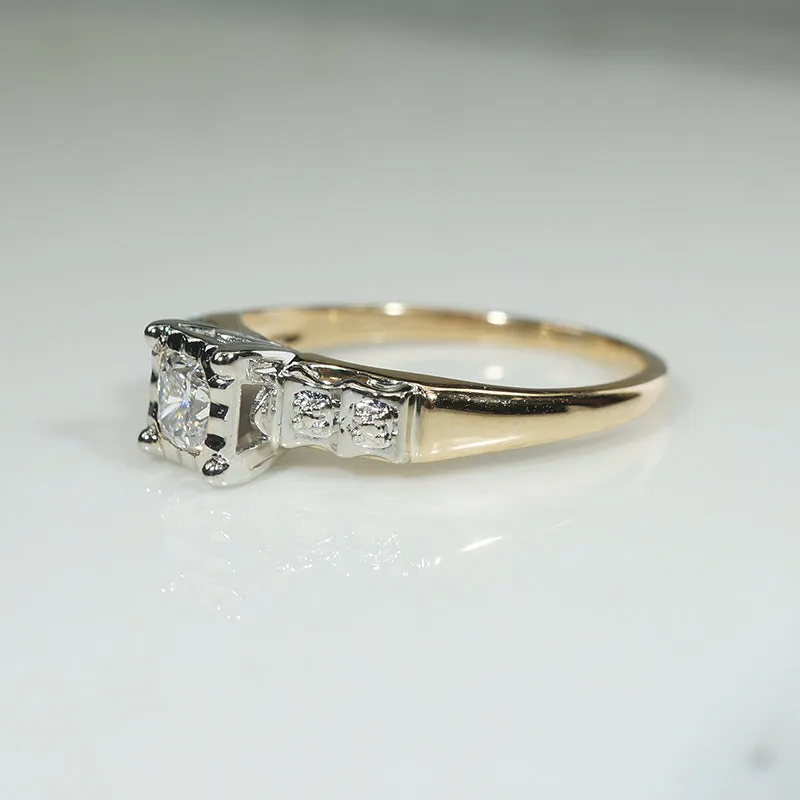 Timeless Two-Tone Gold & Old Mine Cut Diamond Ring