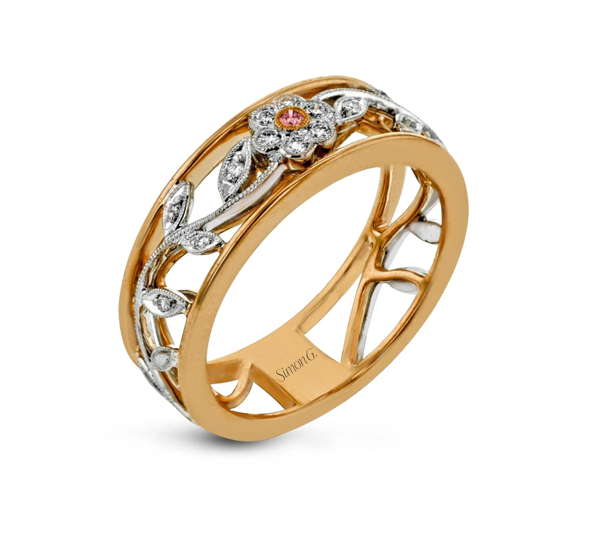 Trellis Fashion Ring In 18k Gold With Diamonds