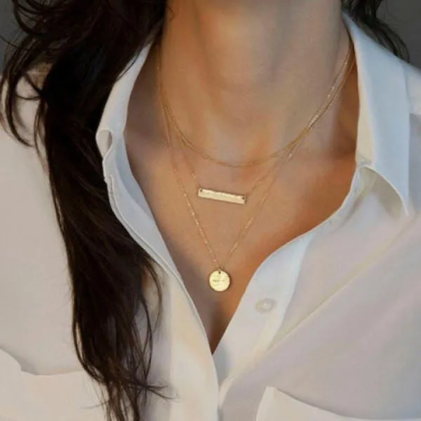 Trendy Women's Solid Color Multi-Layered Necklace