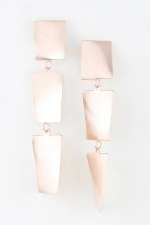 Triple Geometric Drop Earrings