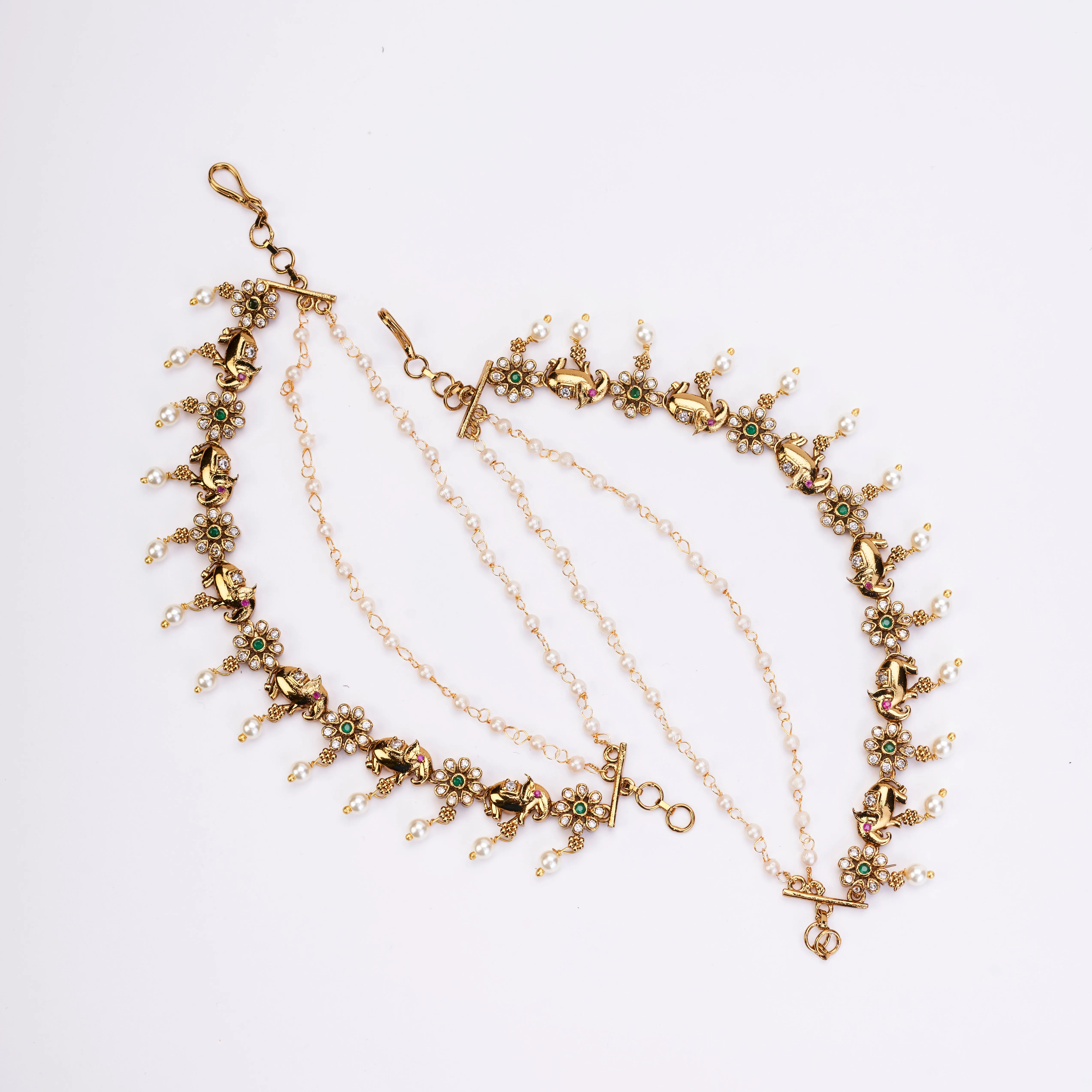 Tusker Bloom Pearl Hair Chains