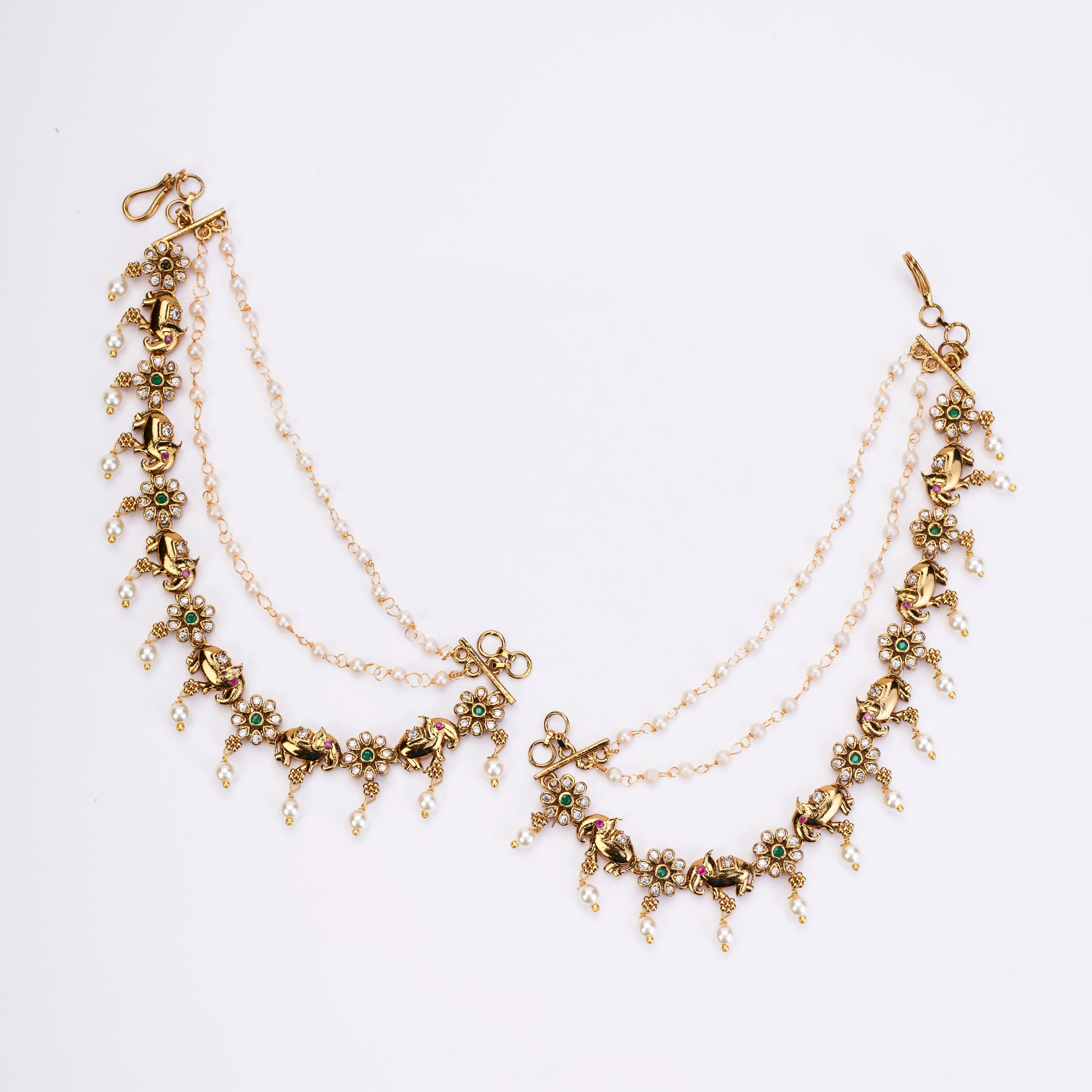 Tusker Bloom Pearl Hair Chains