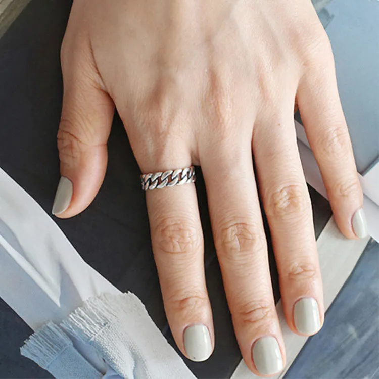 Vintage Net Ring in Sterling Silver