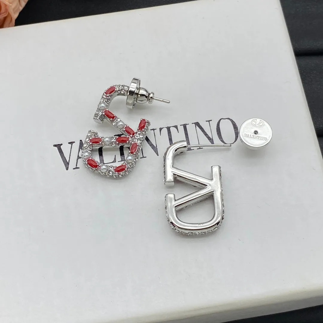 Vintage Silver Diamond Logo Jewelry Set