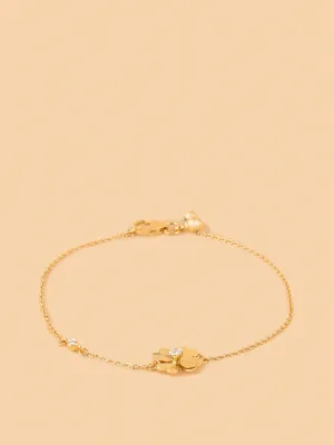 Westside X Pome Minimalist Lab Diamond Clover Heart Chain Bracelet