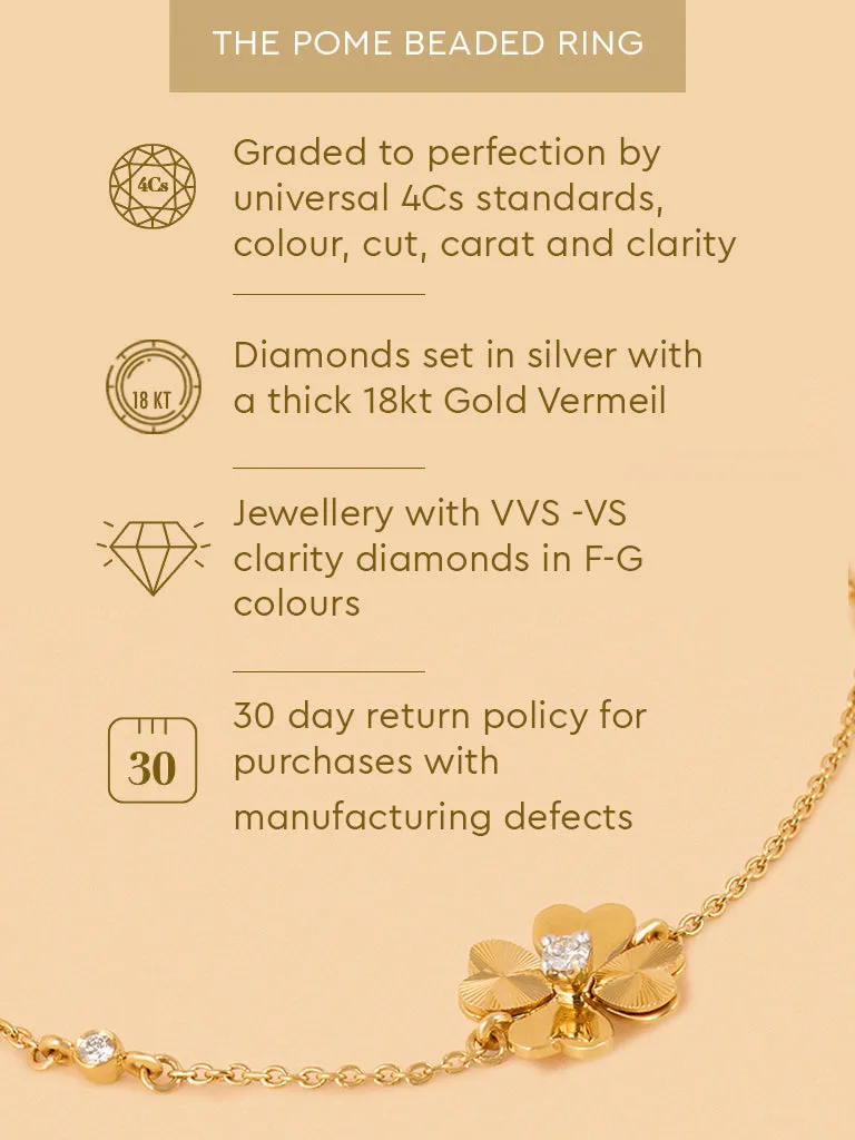 Westside X Pome Minimalist Lab Diamond Clover Heart Chain Bracelet