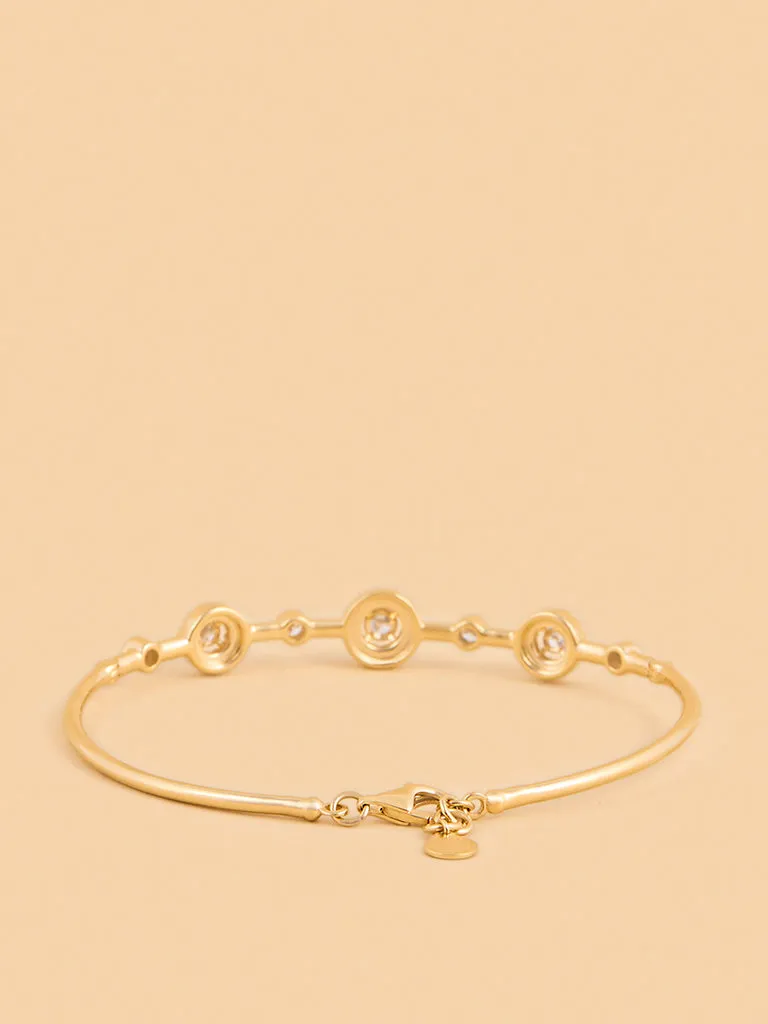 Westside X Pome Radiant Halo Lab Diamond Bangle Bracelet