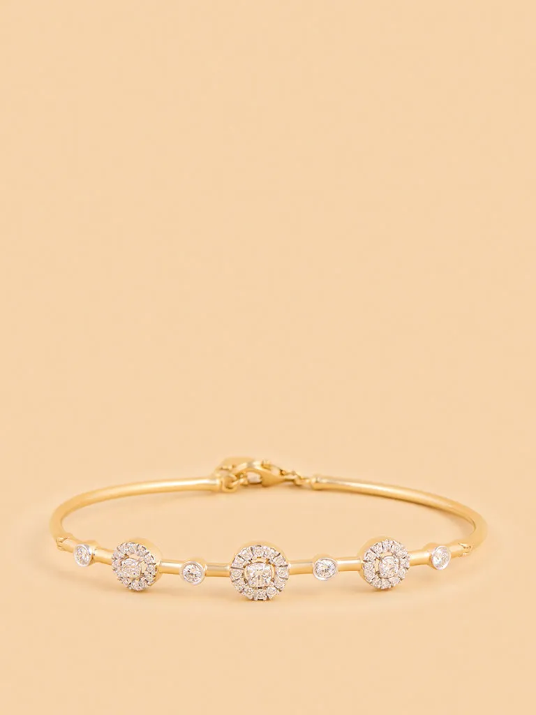 Westside X Pome Radiant Halo Lab Diamond Bangle Bracelet