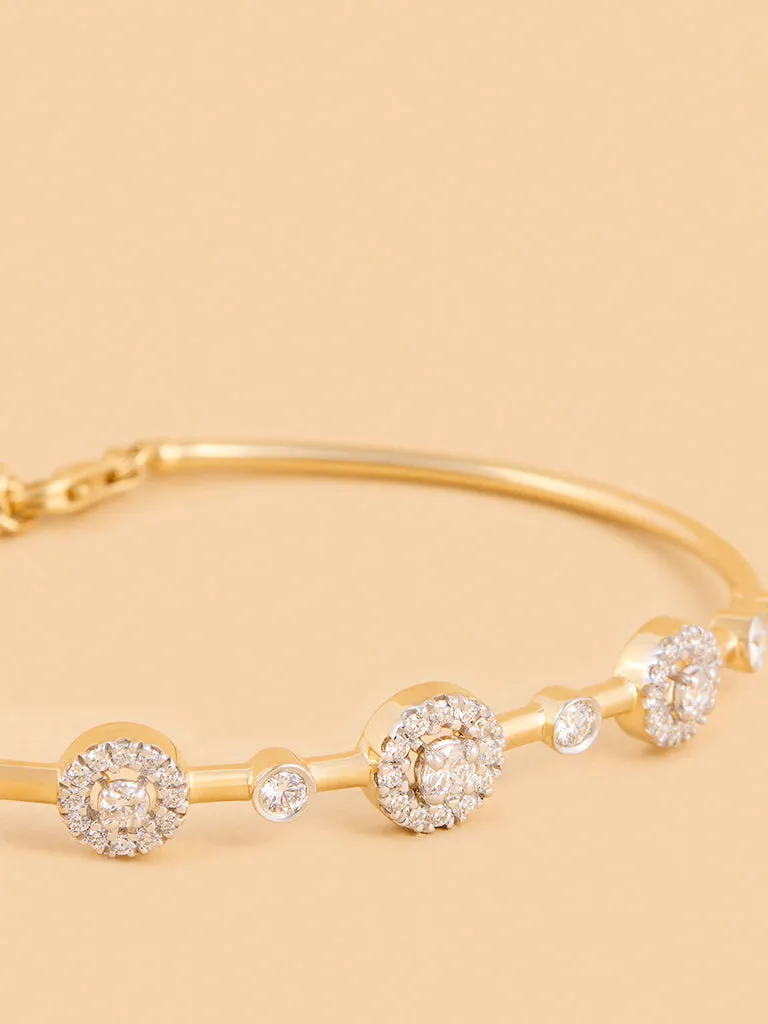 Westside X Pome Radiant Halo Lab Diamond Bangle Bracelet