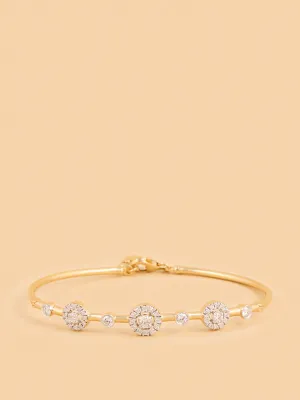 Westside X Pome Radiant Halo Lab Diamond Bangle Bracelet