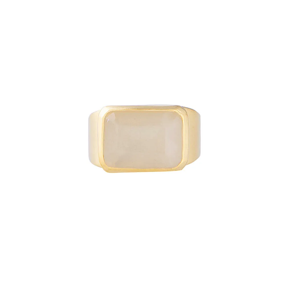 WHITE MOONSTONE COCKTAIL RING